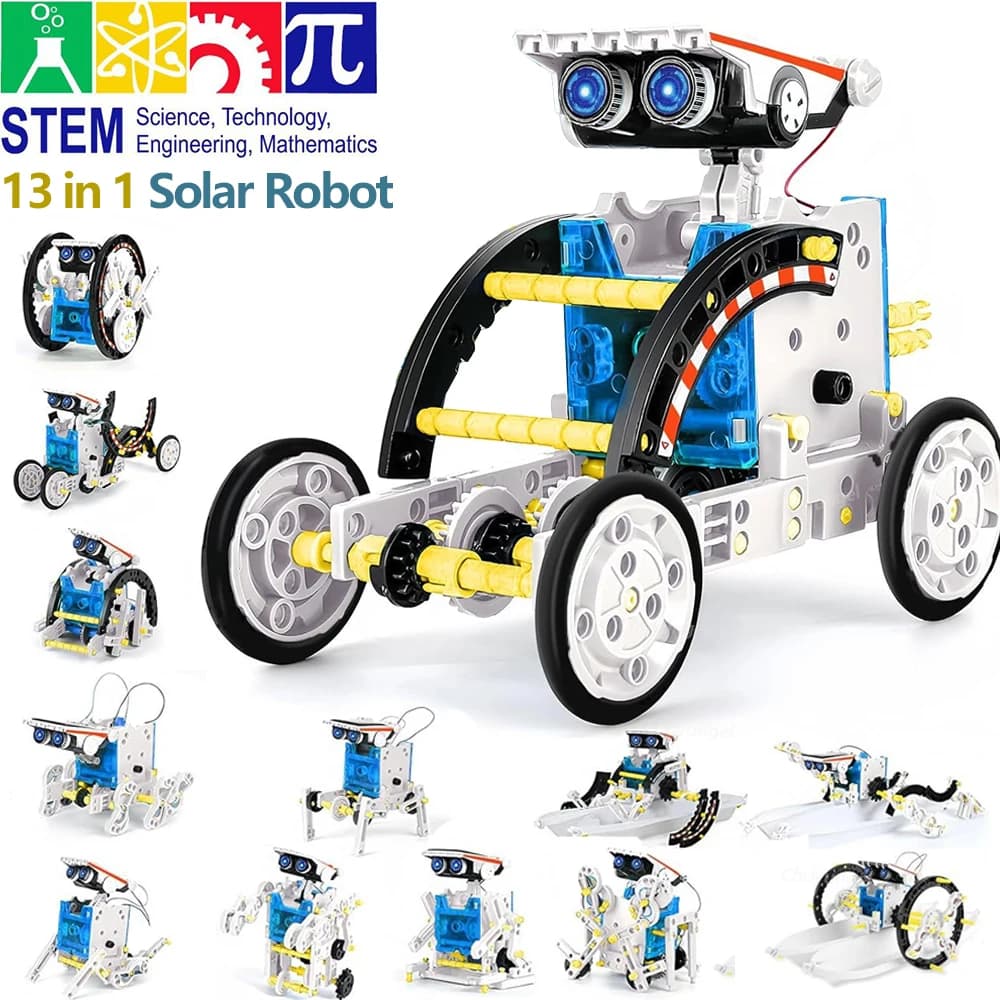 13in1 태양광 로봇 키트 DIY 과학 실험 STEM 교육 완구 8세