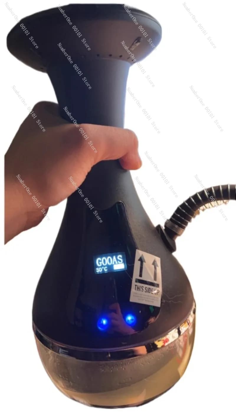 충전식 전자 물담배 세트 LED 라이트 휴대용 무연 시샤 기기 USB