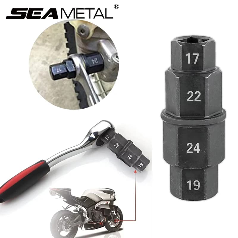 SEAMETAL 24mm 액슬 헥스 오토바이 4in1 앞바퀴 17 19 22 24mm 액슬 헥스 분리공구
