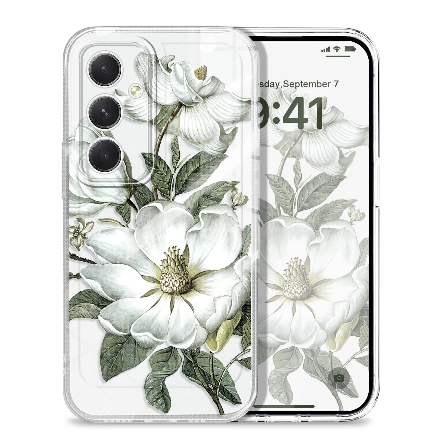 목련 투명 폰케이스 삼성 갤럭시 A73 A54 A53 A52 A34 A14 TPU 커버