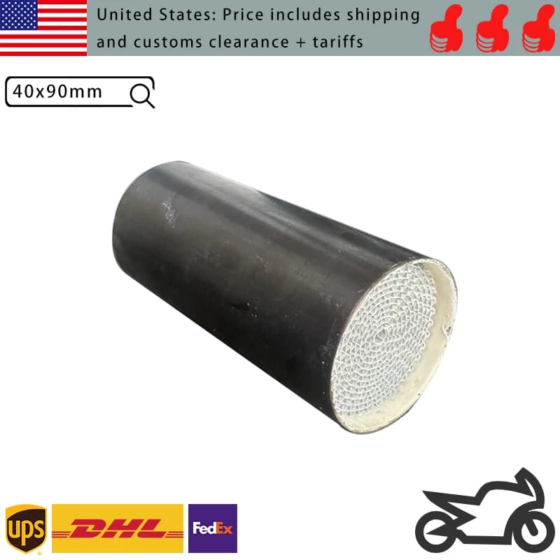 40x90mm 오토바이 촉매 컨버터 EURO3 4 5 6 200cpsi